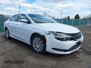 2016 Chrysler 200 LX with VIN 1C3CCCFBXGN116130, listed as a IAAI auction lot 41879876 with 115,264 mi miles. Bid and sale history available at carsss.com. Image 1.