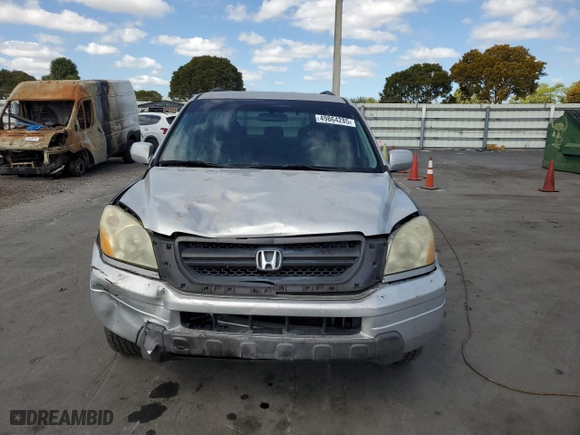 2003 Honda Pilot EX with VIN 2HKYF185X3H530541, listed as a Copart auction lot 49864285 with 296,419 mi miles and Salvage Title. Bid and sale history available at carsss.com. Image 5.