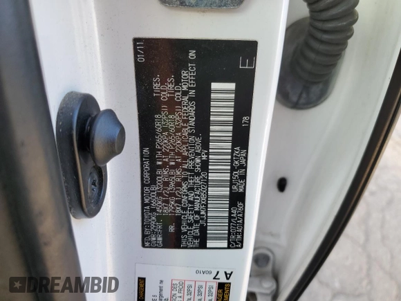 2011 Lexus GX 460 Premium with VIN JTJJM7FXXB5027120, listed as a Copart auction lot 48374735 with 191,545 mi miles and Clean Title. Bid and sale history available at DreamBid. Image 13.