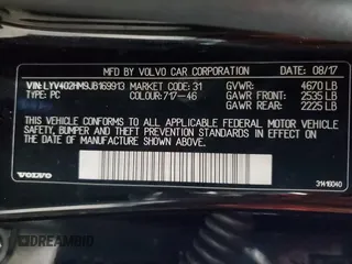 2018 Volvo S60 Inscription Platinum with VIN LYV402HM9JB169913, listed as a Copart auction lot 54482275 with 155,360 mi miles and Clean Title. Bid and sale history available at carsss.com. Image 12.