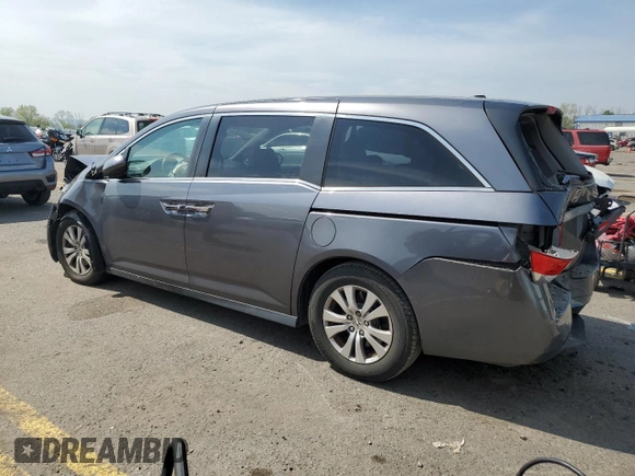 2017 Honda Odyssey EX-L with VIN 5FNRL5H63HB008563, listed as a Copart auction lot 53125224 with 124,960 mi miles and Salvage Title. Bid and sale history available at DreamBid. Image 2.