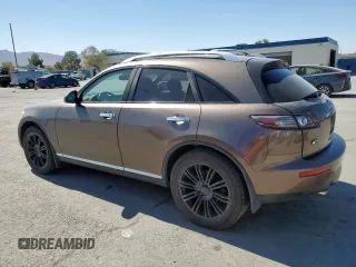 2008 Infiniti FX z VIN JNRAS08W38X203278, wystawiony jako Copart lot #57710405 z przebiegiem 168 007 mil mil oraz Szkoda całkowita • Salvage title. Historia ofert i sprzedaży dostępna na DreamBid. Obrazek 2.