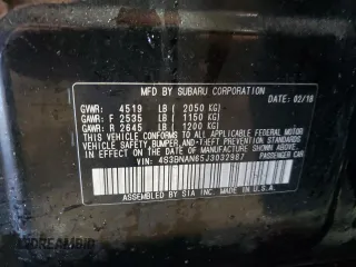 2018 Subaru Legacy Limited with VIN 4S3BNAN65J3032987, listed as a Copart auction lot 48545945 with 100,227 mi miles and Salvage title. Bid and sale history available at DreamBid. Image 13.