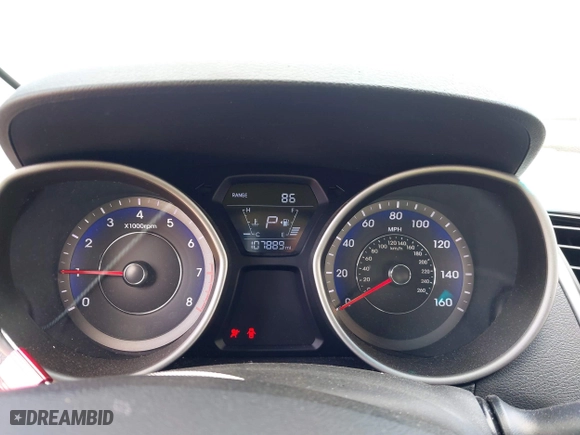 2014 Hyundai Elantra SE with VIN KMHDH4AE3EU134475, listed as a IAAI auction lot 41813247 with 107,889 mi miles. Bid and sale history available at carsss.com. Image 7.