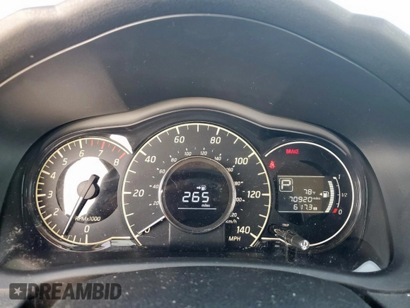 2015 Nissan Note S Plus with VIN 3N1CE2CP7FL394369, listed as a Copart auction lot 62776985 with 70,920 mi miles and Salvage title. Bid and sale history available at DreamBid. Image 9.
