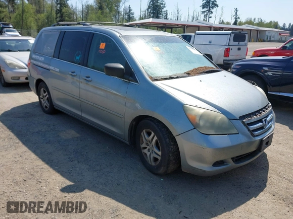 2006 Honda Odyssey EX-L with VIN 5FNRL38646B120807, listed as a IAAI auction lot 42101240 with 1 mi miles. Bid and sale history available at carsss.com. Image 1.