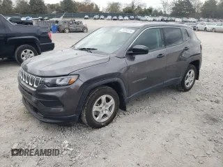 2022 Jeep Compass Sport with VIN 3C4NJCAB3NT103282, listed as a Copart auction lot 79294214 with 37,925 mi miles and Salvage Title. Bid and sale history available at carsss.com. Image 1.