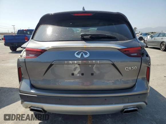 2019 Infiniti QX50 Essential with VIN 3PCAJ5M18KF127262, listed as a Copart auction lot 60551915 with 50,048 mi miles and Salvage title. Bid and sale history available at DreamBid. Image 6.