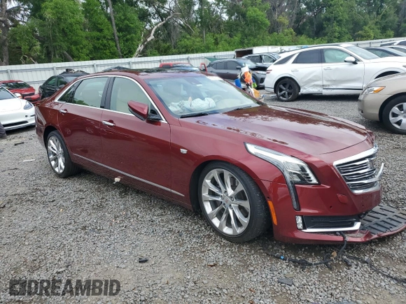 2017 Cadillac CT6 Platinum AWD with VIN 1G6KN5R60HU173474, listed as a Copart auction lot 51207715 with 43,627 mi miles and Salvage title. Bid and sale history available at DreamBid. Image 4.