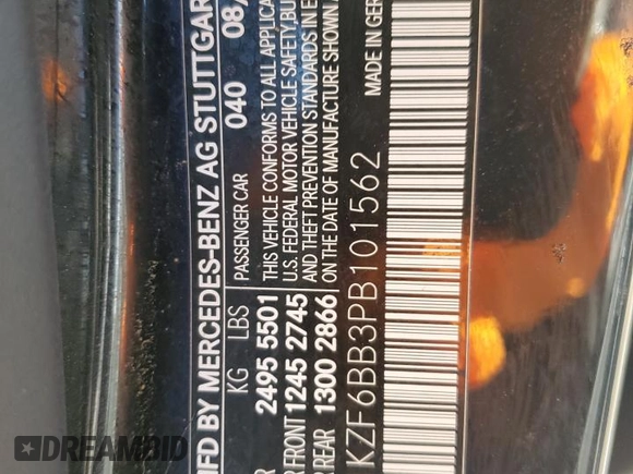 2023 Mercedes-Benz E 53 AMG with VIN W1KZF6BB3PB101562, listed as a Copart auction lot 41483845 with 16,312 mi miles and Salvage Title. Bid and sale history available at DreamBid. Image 13.