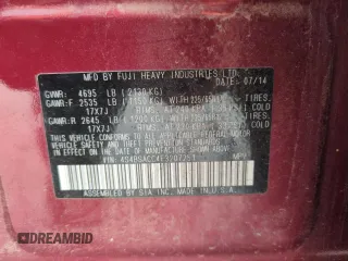2015 Subaru Outback Premium with VIN 4S4BSACC4F3207251, listed as a Copart auction lot 58528705 with 100,433 mi miles and Salvage title. Bid and sale history available at DreamBid. Image 13.