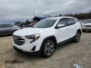2020 GMC Terrain SLT with VIN 3GKALPEV8LL124005, listed as a Copart auction lot 46806245 with 124,270 mi miles and Salvage Title. Bid and sale history available at carsss.com. Image 1.