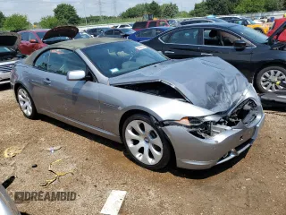 2005 BMW 6 Series 645Ci with VIN WBAEK73445B323824, listed as a Copart auction lot 63038544 with 120,496 mi miles and Salvage Title. Bid and sale history available at carsss.com. Image 4.