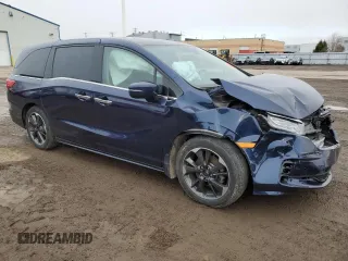 2022 Honda Odyssey Touring with VIN 5FNRL6H82NB502819, listed as a Copart auction lot 50326855 with 75,742 mi miles and Salvage title. Bid and sale history available at DreamBid. Image 4.
