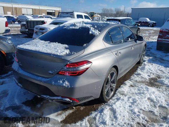 2024 Genesis G70 3.3T Sport Advanced with VIN KMTG54SE7RU136939, listed as a IAAI auction lot 41293218 with 8,160 mi miles. Bid and sale history available at carsss.com. Image 4.