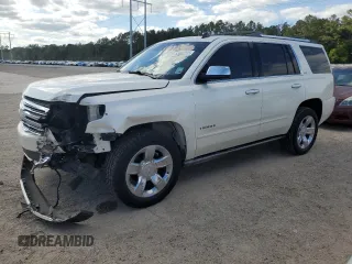 2015 Chevrolet Tahoe LTZ with VIN 1GNSCCKC7FR218909, listed as a Copart auction lot 53062105 with 175,946 mi miles and Salvage title. Bid and sale history available at DreamBid. Image 1.