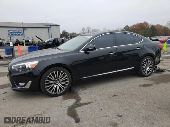 2014 Kia Cadenza Premium with VIN KNALN4D70E5125066, listed as a Copart auction lot 84671834 with 110,216 mi miles and Salvage Title. Bid and sale history available at carsss.com. Image 1.