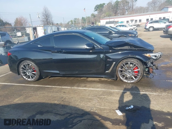 2017 Infiniti Q60 Red Sport 400 with VIN JN1FV7EL1HM700124, listed as a IAAI auction lot 41789570 with 140,841 mi miles and . Bid and sale history available at carsss.com. Image 14.