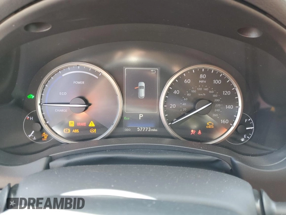 2020 Lexus NX 300h with VIN JTJGJRDZ8L5008635, listed as a Copart auction lot 61478925 with 57,773 mi miles and Salvage title. Bid and sale history available at DreamBid. Image 9.