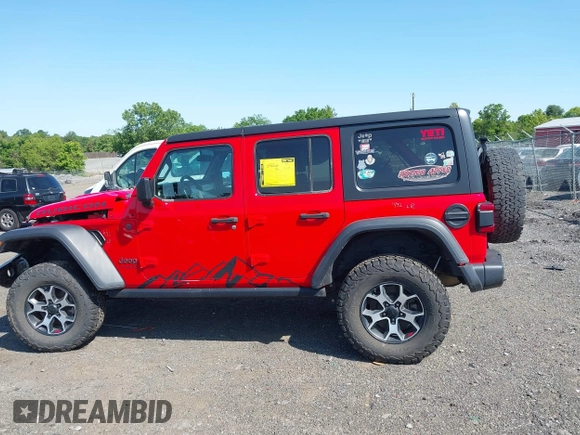 2021 Jeep Wrangler Unlimited Rubicon with VIN 1C4HJXFG2MW575541, listed as a IAAI auction lot 42247475 with 92,353 mi miles and . Bid and sale history available at DreamBid. Image 15.