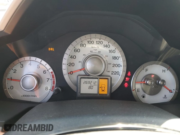 2011 Honda Pilot LX with VIN 5FNYF4H20BB502574, listed as a Copart auction lot 59156775 with 269,212 mi miles and Salvage title. Bid and sale history available at DreamBid. Image 9.