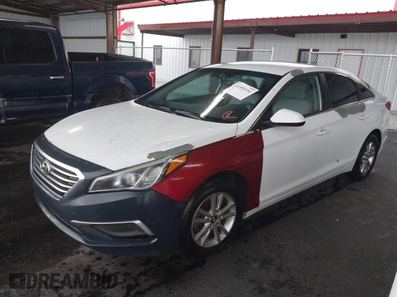 2017 Hyundai Sonata 2.4L with VIN 5NPE24AF5HH502155, listed as a IAAI auction lot 41955194 with 155,400 mi miles and . Bid and sale history available at carsss.com. Image 2.