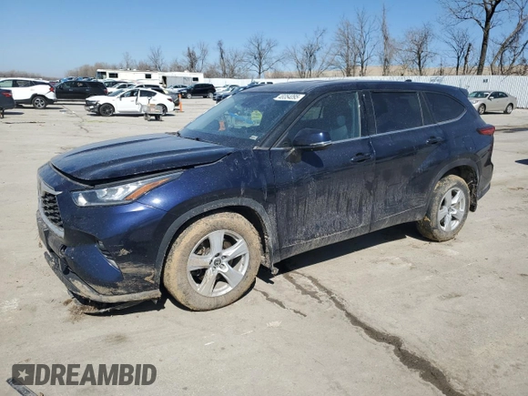 2020 Toyota Highlander LE with VIN 5TDBZRBH6LS009874, listed as a Copart auction lot 48354095 with 121,865 mi miles and Non repairable. Bid and sale history available at DreamBid. Image 1.