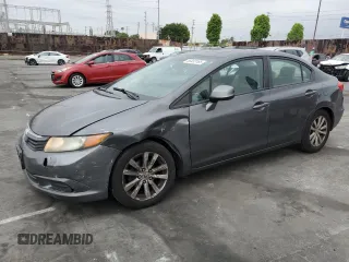 2012 Honda Civic EX with VIN 2HGFB2F88CH554322, listed as a Copart auction lot 55303165 with 192,132 mi miles and Salvage Title. Bid and sale history available at DreamBid. Image 1.