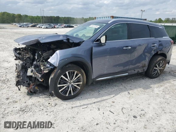 2023 Infiniti QX60 Sensory с VIN 5N1DL1GRXPC345351, выставлен на аукционе Copart как лот 54872255 с пробегом 77 392 миль миль и Списание • Salvage title. История ставок и продаж доступна на DreamBid. Изображение 1.
