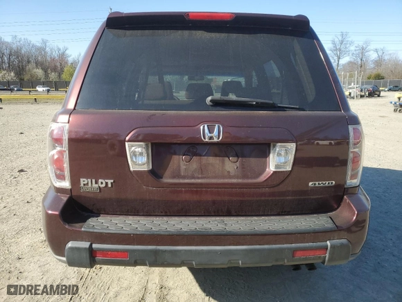 2008 Honda Pilot EX with VIN 5FNYF18498B041495, listed as a Copart auction lot 50946055 with 163,527 mi miles and Salvage Title. Bid and sale history available at carsss.com. Image 6.