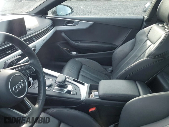 2019 Audi A5 Premium Plus with VIN WAUTNAF59KA007501, listed as a Copart auction lot 42559375 with Not Provided miles and Salvage Title. Bid and sale history available at DreamBid. Image 9.