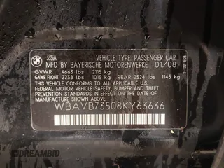 2008 BMW 3 Series 335i с VIN WBAVB73508KY63636, выставлен на аукционе IAAI как лот 42113280 с пробегом 132 419 миль миль и . История ставок и продаж доступна на DreamBid. Изображение 9.