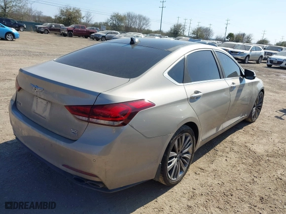 2015 Hyundai Genesis 5.0L with VIN KMHGN4JF3FU079042, listed as a IAAI auction lot 41696557 with 119,939 mi miles. Bid and sale history available at carsss.com. Image 4.