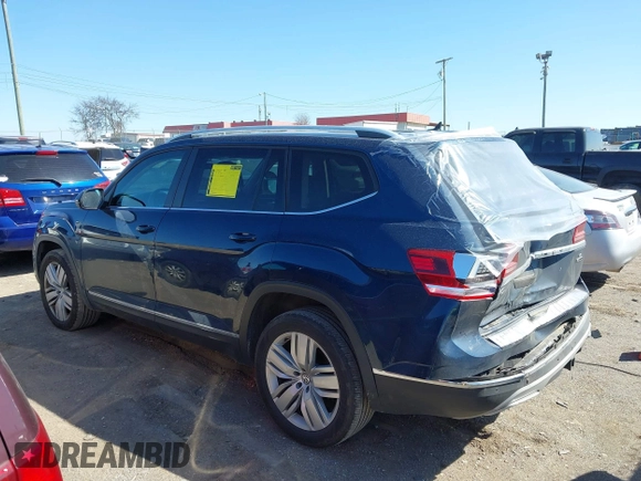 2019 Volkswagen Atlas SEL with VIN 1V2MR2CA9KC614343, listed as a IAAI auction lot 41748405 with 54,676 mi miles and . Bid and sale history available at DreamBid. Image 14.