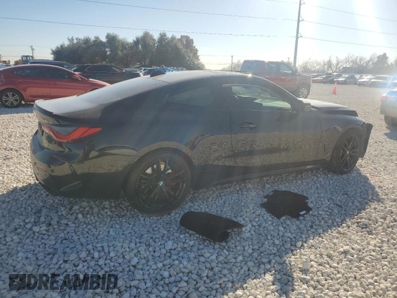 2021 BMW 4 Series M440i xDrive with VIN WBA13AR00MCF42708, listed as a Copart auction lot 85900144 with Not Provided miles and Salvage Title. Bid and sale history available at DreamBid. Image 3.
