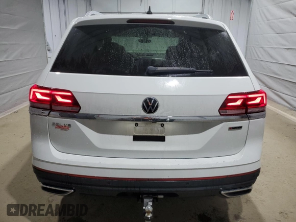 2021 Volkswagen Atlas SEL with VIN 1V2BR2CA0MC581890, listed as a Copart auction lot 49646715 with 78,549 mi miles and Salvage title. Bid and sale history available at DreamBid. Image 6.