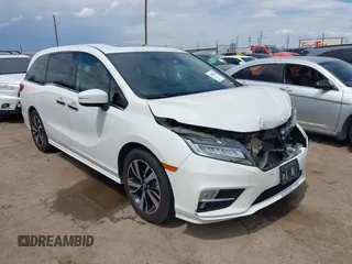 2019 Honda Odyssey Elite with VIN 5FNRL6H91KB110452, listed as a IAAI auction lot 42630514 with 64,349 mi miles and . Bid and sale history available at DreamBid. Image 1.