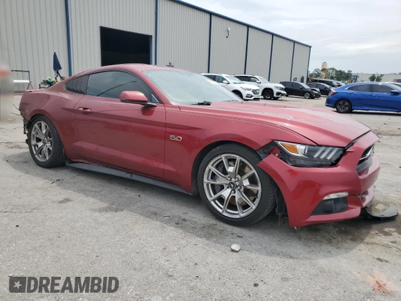 2015 Ford Mustang GT with VIN 1FA6P8CF1F5390757, listed as a Copart auction lot 58717765 with 118,908 mi miles and Salvage title. Bid and sale history available at DreamBid. Image 4.