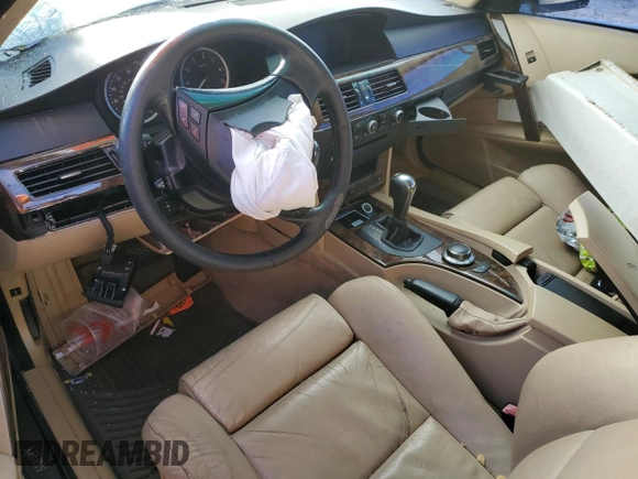 2006 BMW 5 Series 530xi with VIN WBANF73556CG69053, listed as a Copart auction lot 87353474 with Not Provided miles and Salvage Title. Bid and sale history available at DreamBid. Image 8.