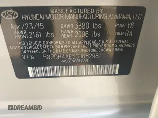 2016 Hyundai Elantra SE with VIN 5NPDH4AE5GH682981, listed as a IAAI auction lot 42413057 with 117,084 mi miles and . Bid and sale history available at DreamBid. Image 9.