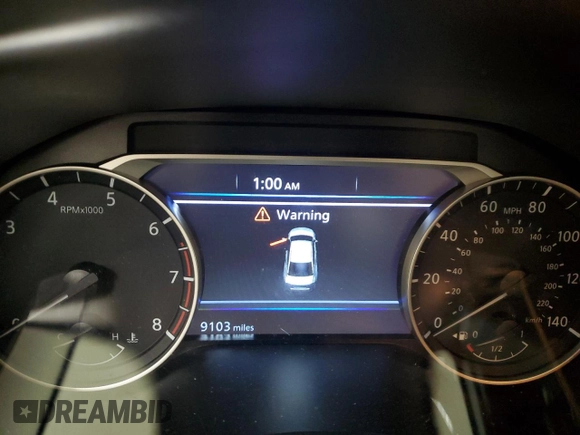 2025 Nissan Altima SR with VIN 1N4BL4CV9SN360779, listed as a Copart auction lot 54841765 with 9,103 mi miles and Non Repairable. Bid and sale history available at DreamBid. Image 9.