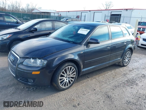 2008 Audi A3 with VIN WAUNF78P08A141023, listed as a IAAI auction lot 41633380 with 134,831 mi miles. Bid and sale history available at carsss.com. Image 2.