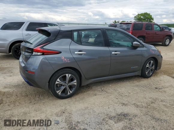 2019 Nissan LEAF SV with VIN 1N4AZ1CP1KC306883, listed as a Copart auction lot 58795165 with Not provided miles and Salvage title. Bid and sale history available at DreamBid. Image 3.