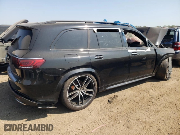 2022 Mercedes-Benz GLS 450 with VIN 4JGFF5KE9NA638243, listed as a Copart auction lot 69965734 with Not Provided miles and Salvage Title. Bid and sale history available at DreamBid. Image 3.