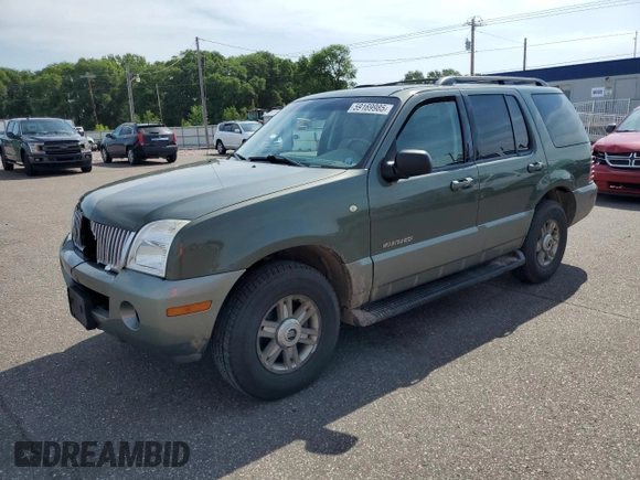 2002 Mercury Mountaineer Convenience with VIN 4M2ZU86W32ZJ21734, listed as a Copart auction lot 59169985 with 198,796 mi miles and Salvage title. Bid and sale history available at DreamBid. Image 1.