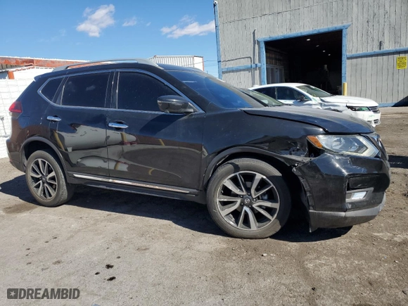 2019 Nissan Rogue SV with VIN 5N1AT2MV0KC743428, listed as a Copart auction lot 46267955 with 77,740 mi miles and Salvage Title. Bid and sale history available at carsss.com. Image 4.