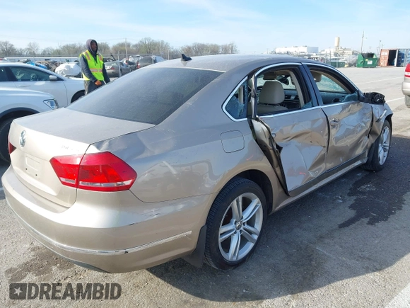 2015 Volkswagen Passat 2.0L TDI SEL Premium with VIN 1VWCV7A38FC022252, listed as a IAAI auction lot 41833398 with 131,411 mi miles. Bid and sale history available at carsss.com. Image 4.