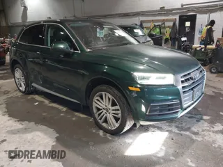 2018 Audi Q5 Premium Plus with VIN WA1BNAFY9J2090780, listed as a IAAI auction lot 41370112 with 55,767 mi miles. Bid and sale history available at carsss.com. Image 1.