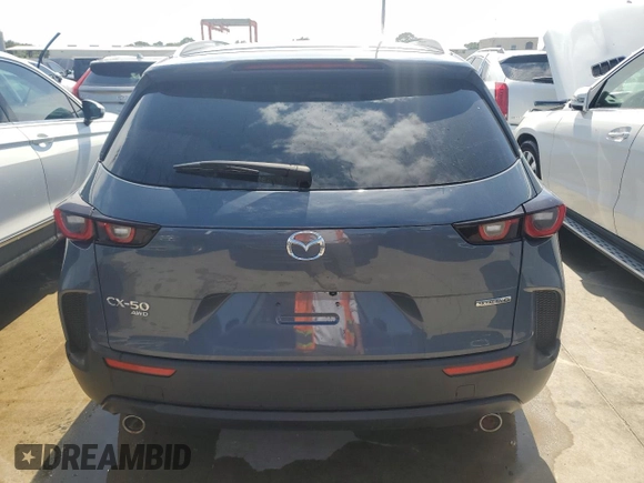 2023 Mazda CX-50 S Select with VIN 7MMVABAM6PN142771, listed as a Copart auction lot 75098794 with Not Provided miles and Salvage Title. Bid and sale history available at DreamBid. Image 6.