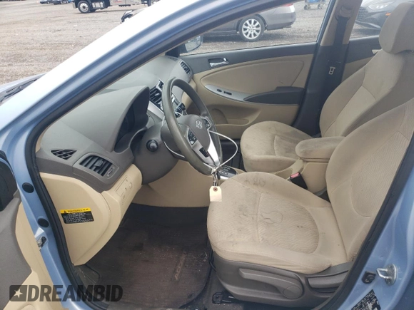 2012 Hyundai Accent GLS with VIN KMHCU4AE2CU185101, listed as a Copart auction lot 51101345 with 126,835 mi miles and Salvage Title. Bid and sale history available at carsss.com. Image 7.